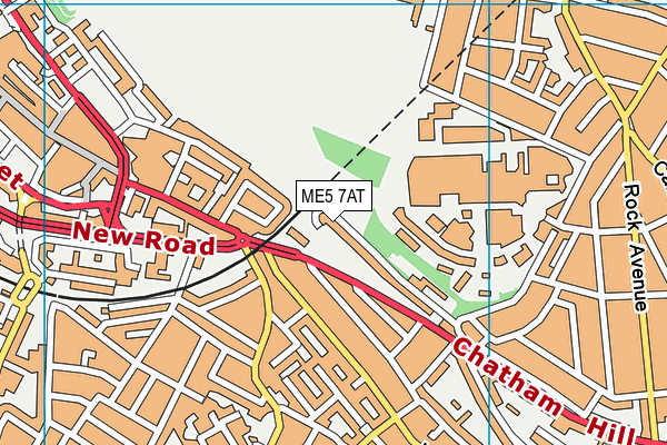 ME5 7AT map - OS VectorMap District (Ordnance Survey)