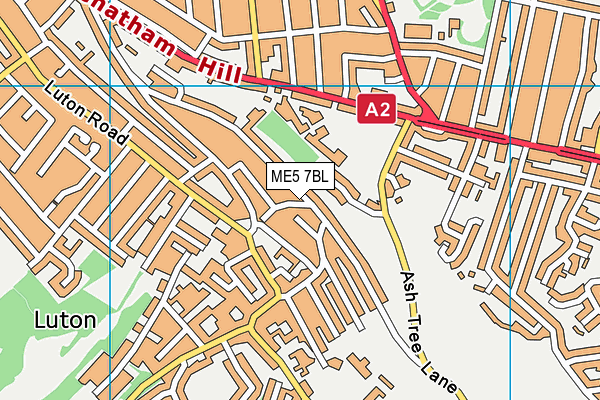 ME5 7BL map - OS VectorMap District (Ordnance Survey)