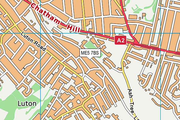 ME5 7BS map - OS VectorMap District (Ordnance Survey)