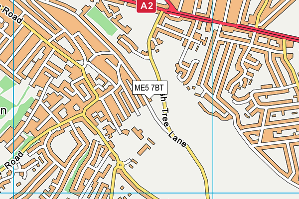 ME5 7BT map - OS VectorMap District (Ordnance Survey)