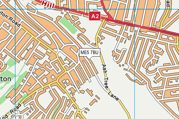 ME5 7BU map - OS VectorMap District (Ordnance Survey)