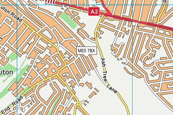 ME5 7BX map - OS VectorMap District (Ordnance Survey)