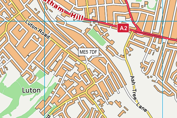 ME5 7DF map - OS VectorMap District (Ordnance Survey)