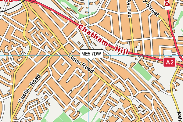 ME5 7DW map - OS VectorMap District (Ordnance Survey)