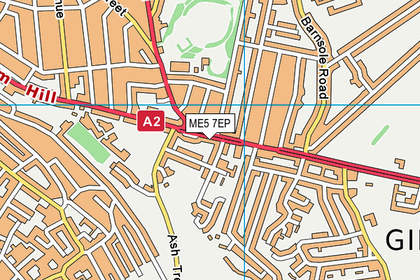 ME5 7EP map - OS VectorMap District (Ordnance Survey)