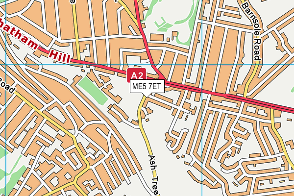 ME5 7ET map - OS VectorMap District (Ordnance Survey)