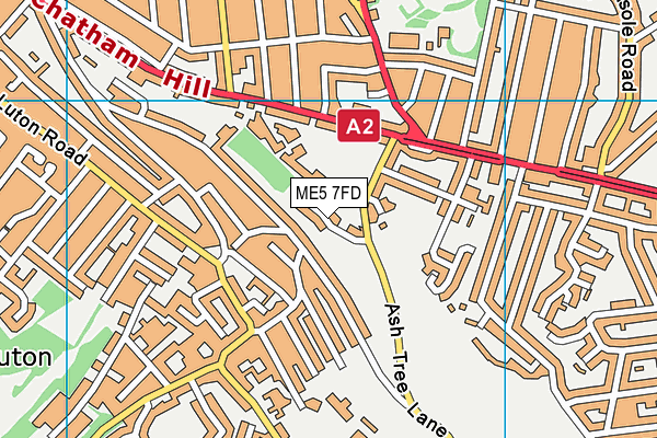 ME5 7FD map - OS VectorMap District (Ordnance Survey)