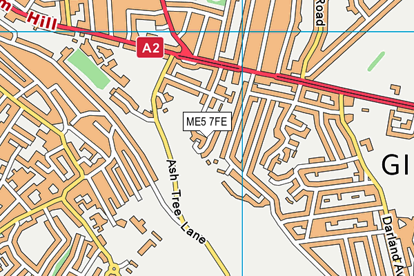 ME5 7FE map - OS VectorMap District (Ordnance Survey)