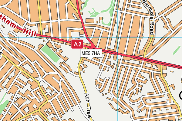 ME5 7HA map - OS VectorMap District (Ordnance Survey)