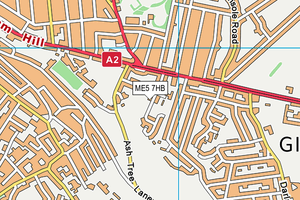 ME5 7HB map - OS VectorMap District (Ordnance Survey)