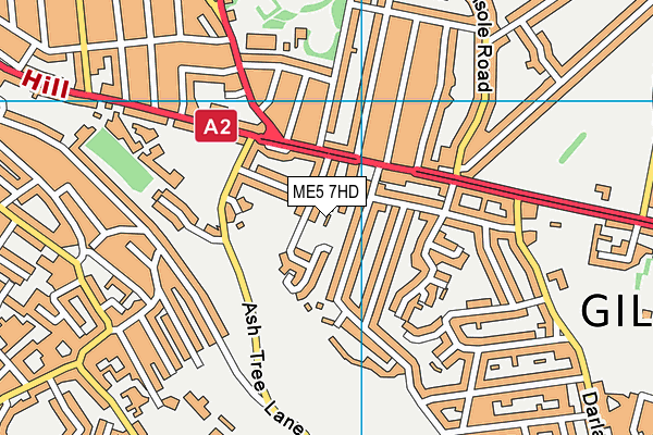 ME5 7HD map - OS VectorMap District (Ordnance Survey)