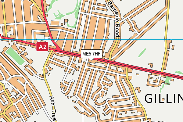 ME5 7HF map - OS VectorMap District (Ordnance Survey)