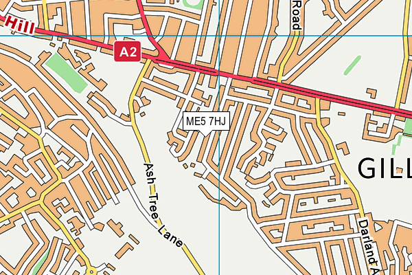 ME5 7HJ map - OS VectorMap District (Ordnance Survey)