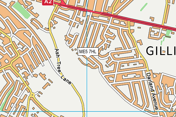 ME5 7HL map - OS VectorMap District (Ordnance Survey)