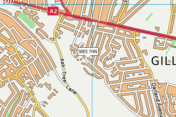 ME5 7HN map - OS VectorMap District (Ordnance Survey)