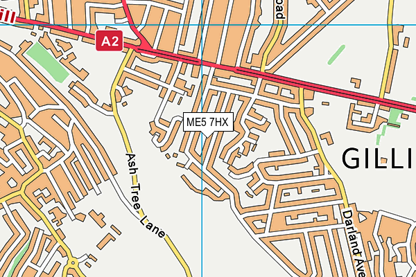 ME5 7HX map - OS VectorMap District (Ordnance Survey)