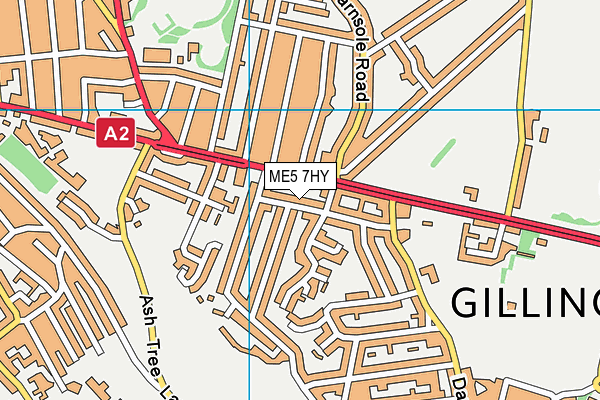 ME5 7HY map - OS VectorMap District (Ordnance Survey)