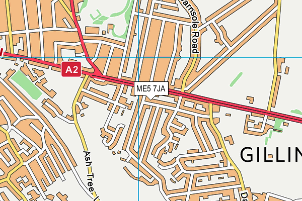 ME5 7JA map - OS VectorMap District (Ordnance Survey)