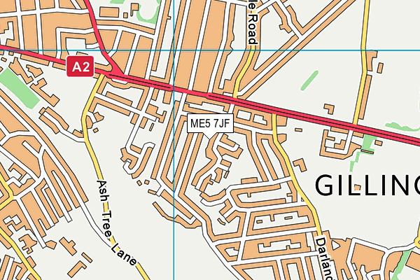 ME5 7JF map - OS VectorMap District (Ordnance Survey)