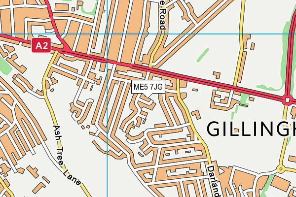 ME5 7JG map - OS VectorMap District (Ordnance Survey)