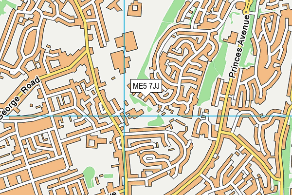 ME5 7JJ map - OS VectorMap District (Ordnance Survey)