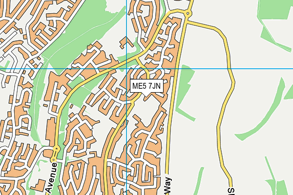 ME5 7JN map - OS VectorMap District (Ordnance Survey)