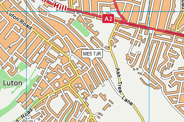 ME5 7JR map - OS VectorMap District (Ordnance Survey)