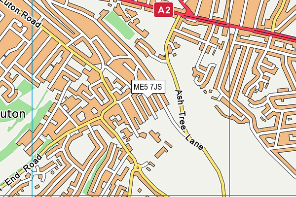 ME5 7JS map - OS VectorMap District (Ordnance Survey)