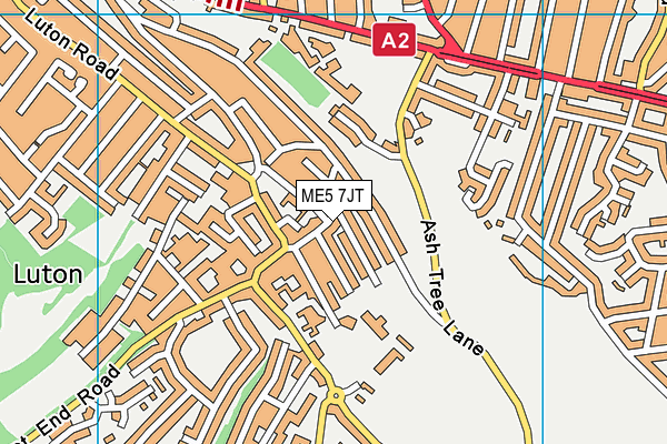 ME5 7JT map - OS VectorMap District (Ordnance Survey)
