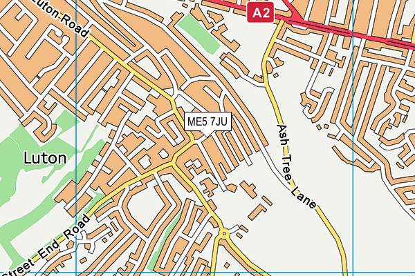 ME5 7JU map - OS VectorMap District (Ordnance Survey)