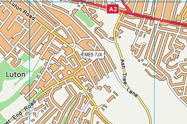 ME5 7JX map - OS VectorMap District (Ordnance Survey)