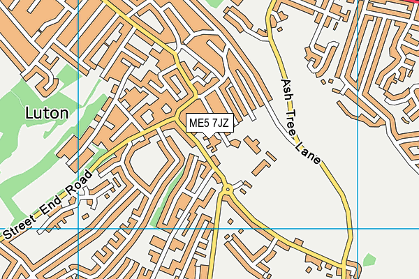 ME5 7JZ map - OS VectorMap District (Ordnance Survey)