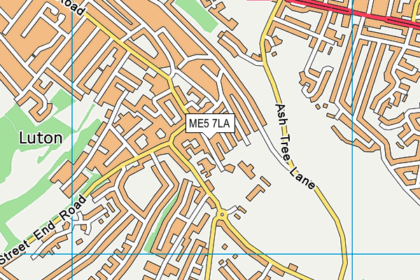ME5 7LA map - OS VectorMap District (Ordnance Survey)