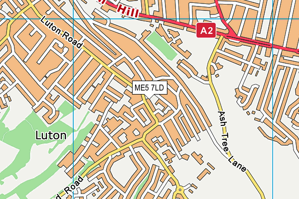 ME5 7LD map - OS VectorMap District (Ordnance Survey)