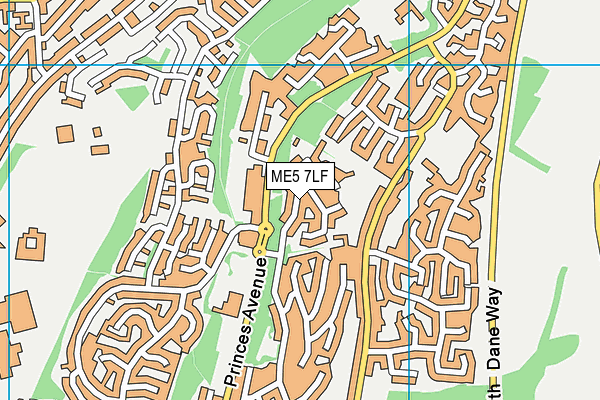ME5 7LF map - OS VectorMap District (Ordnance Survey)