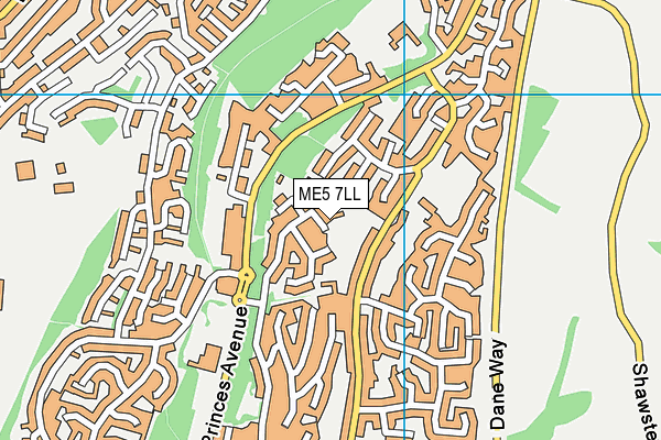 ME5 7LL map - OS VectorMap District (Ordnance Survey)