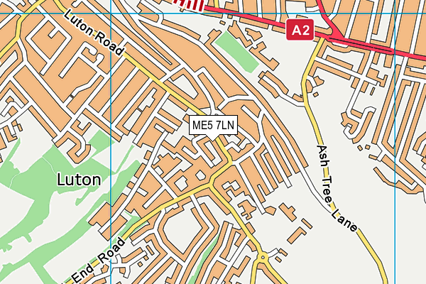 ME5 7LN map - OS VectorMap District (Ordnance Survey)