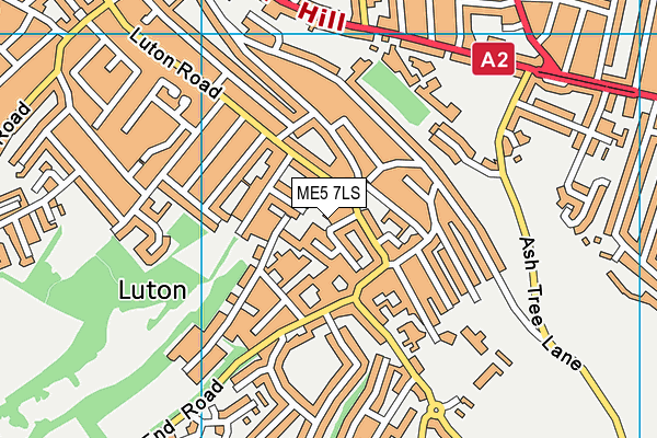 ME5 7LS map - OS VectorMap District (Ordnance Survey)