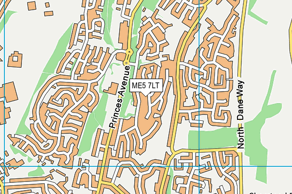 ME5 7LT map - OS VectorMap District (Ordnance Survey)
