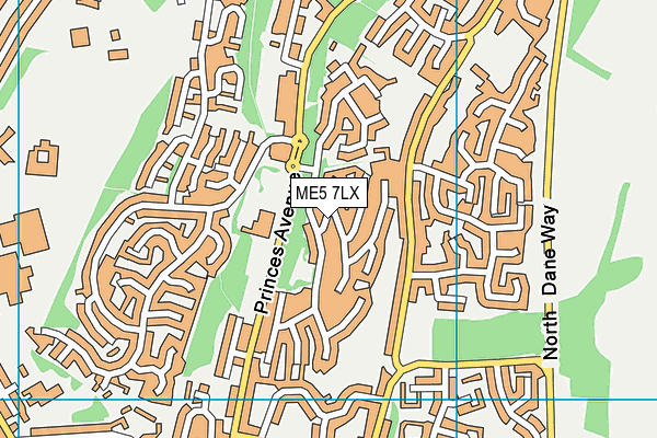 ME5 7LX map - OS VectorMap District (Ordnance Survey)