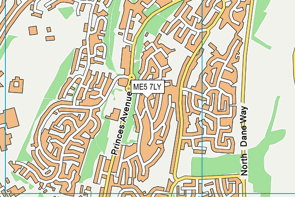 ME5 7LY map - OS VectorMap District (Ordnance Survey)