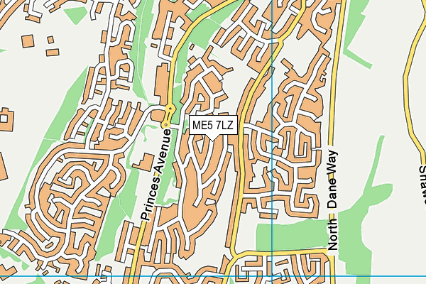 ME5 7LZ map - OS VectorMap District (Ordnance Survey)