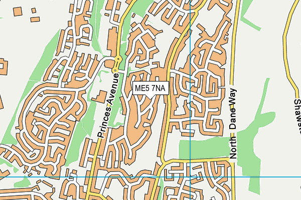 ME5 7NA map - OS VectorMap District (Ordnance Survey)