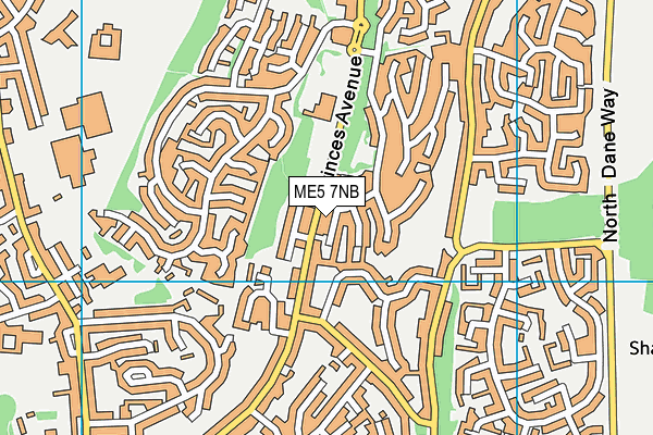 ME5 7NB map - OS VectorMap District (Ordnance Survey)
