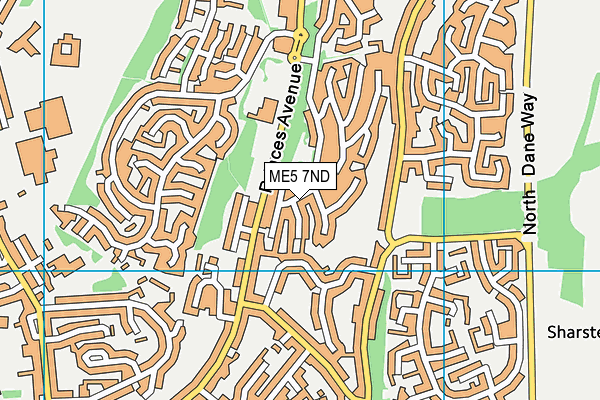 ME5 7ND map - OS VectorMap District (Ordnance Survey)