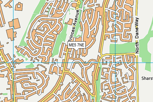 ME5 7NE map - OS VectorMap District (Ordnance Survey)
