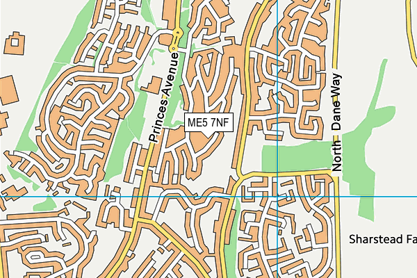 ME5 7NF map - OS VectorMap District (Ordnance Survey)