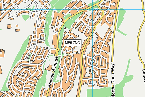 ME5 7NG map - OS VectorMap District (Ordnance Survey)