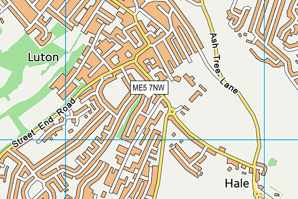 ME5 7NW map - OS VectorMap District (Ordnance Survey)