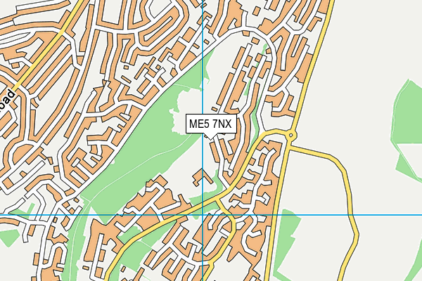 ME5 7NX map - OS VectorMap District (Ordnance Survey)